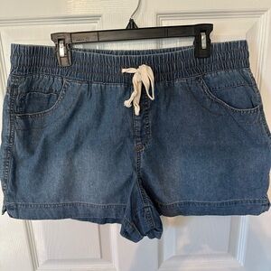 Westbound Blue Jean Shorts with Drawstring